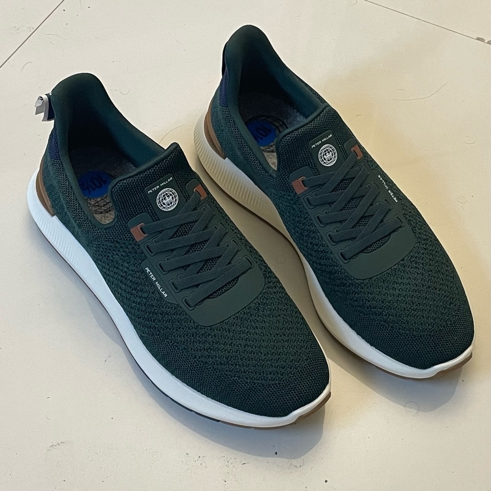 Peter Millar Hyperlight Apollo sneakers / mens / new / size 10.5 / dark green